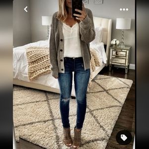 LN BP. Nordstrom Cardigan Beige Grey XS